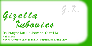 gizella kubovics business card